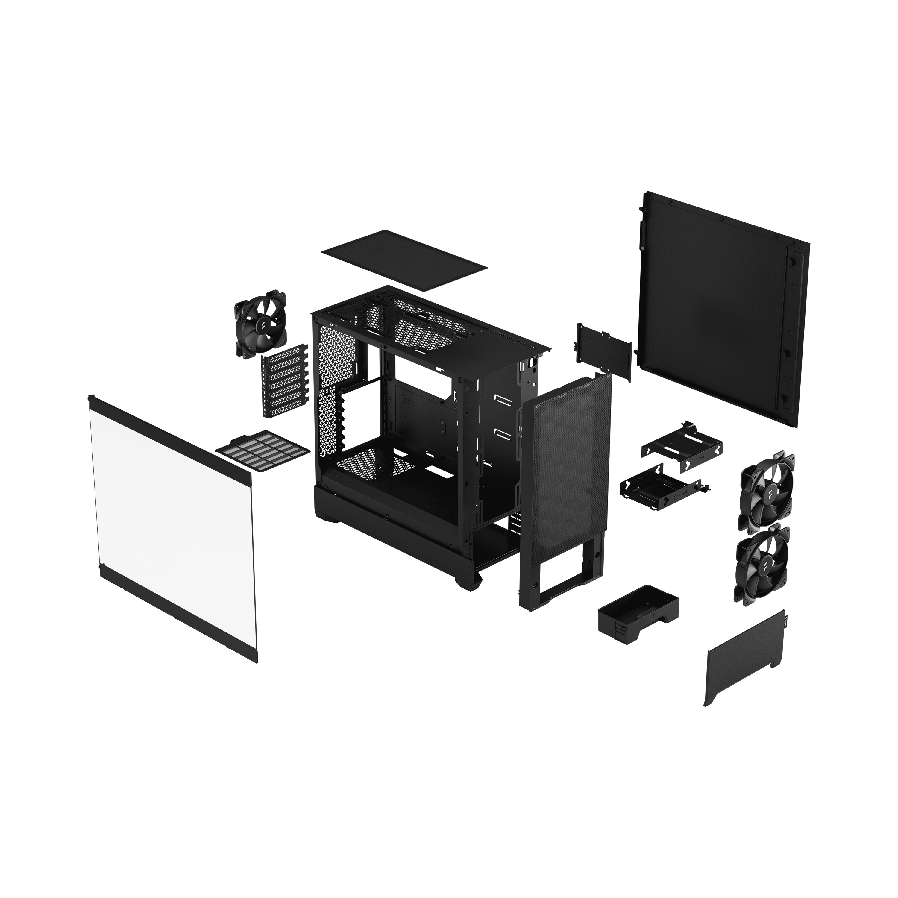 Fractal Design Pop Air Black mit Seitenfenster ATX Gaming Gehäuse Schwarz