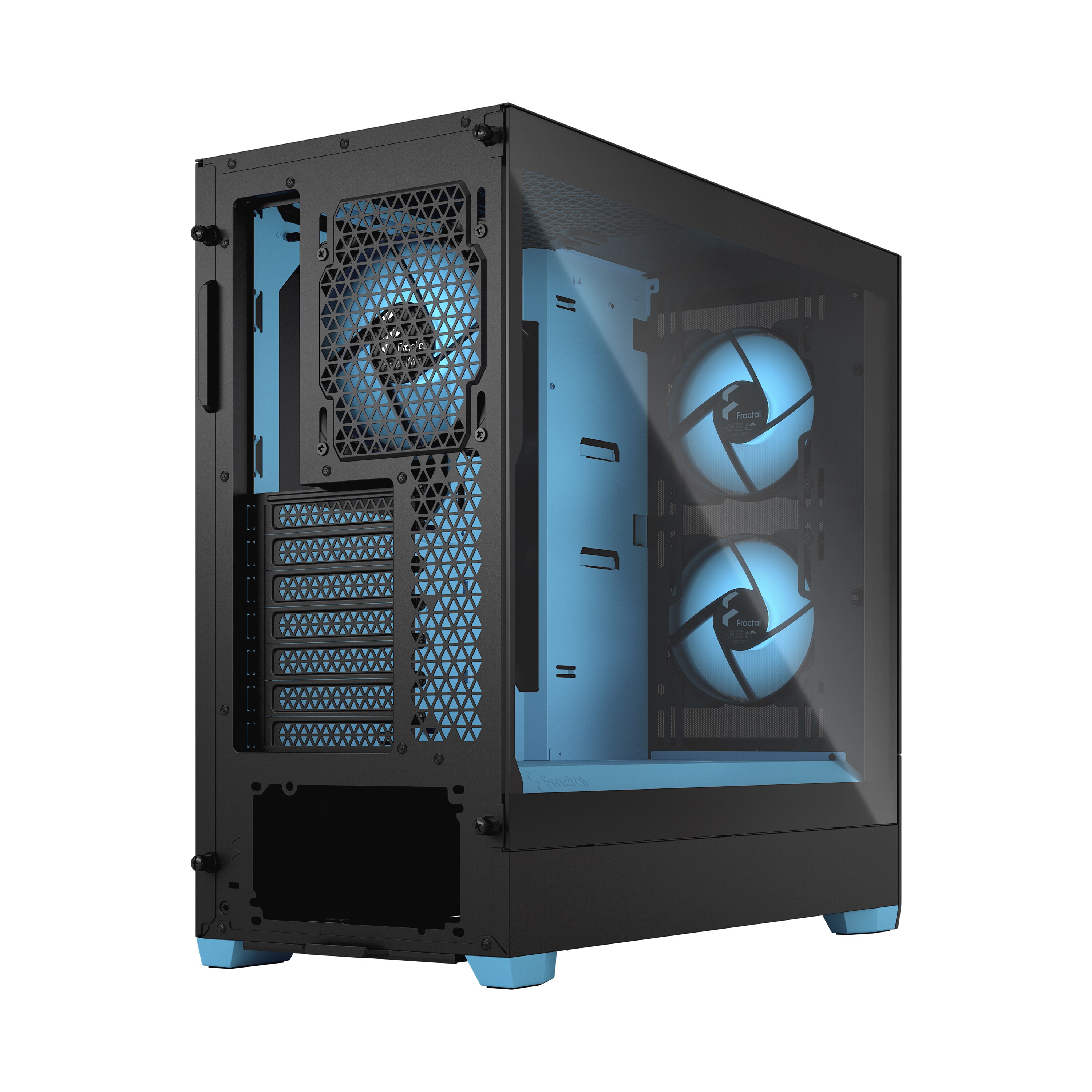 Fractal Design Pop Air RGB Cyan Core mit Seitenfenster ATX Gaming Gehäuse Blau