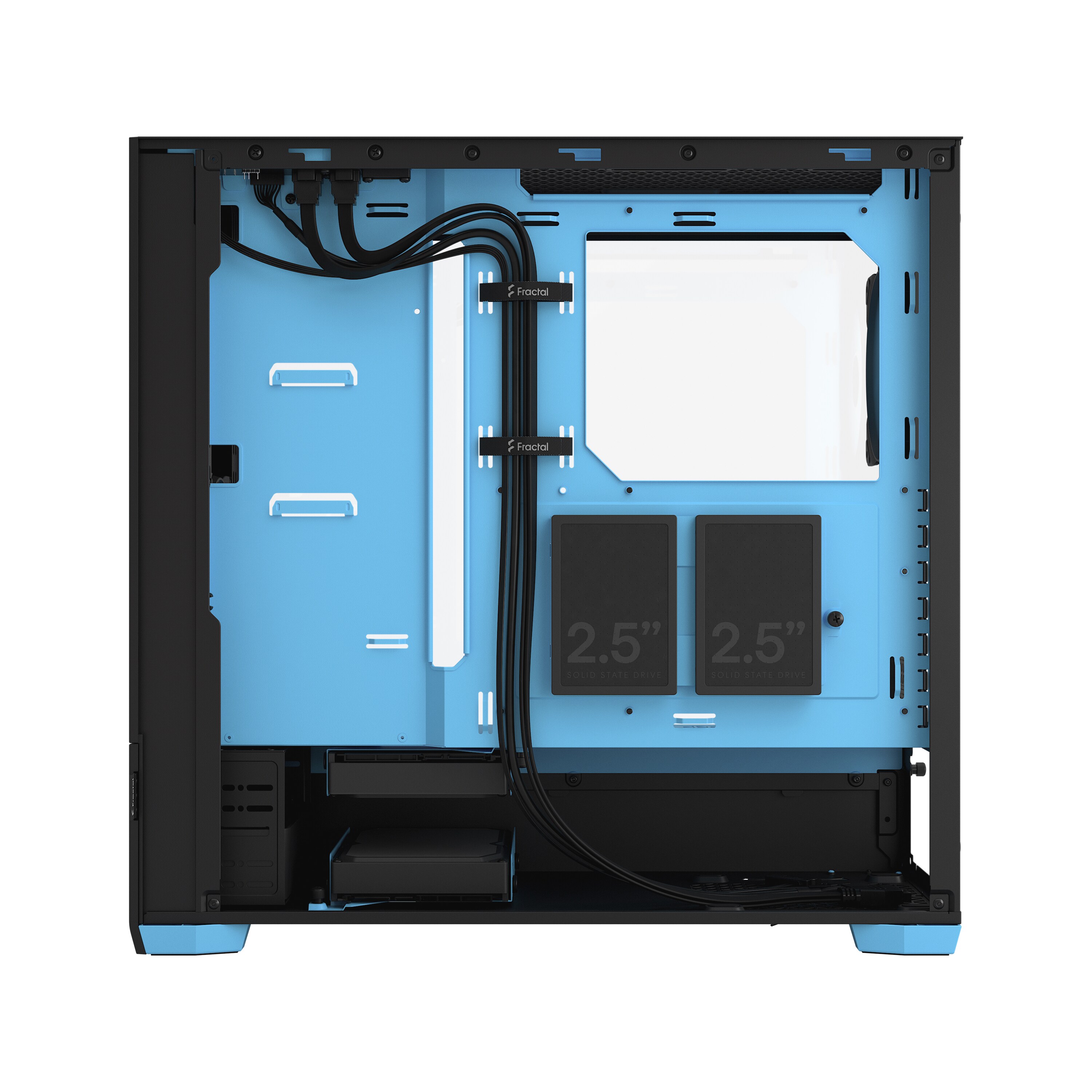 Fractal Design Pop Air RGB Cyan Core mit Seitenfenster ATX Gaming Gehäuse Blau