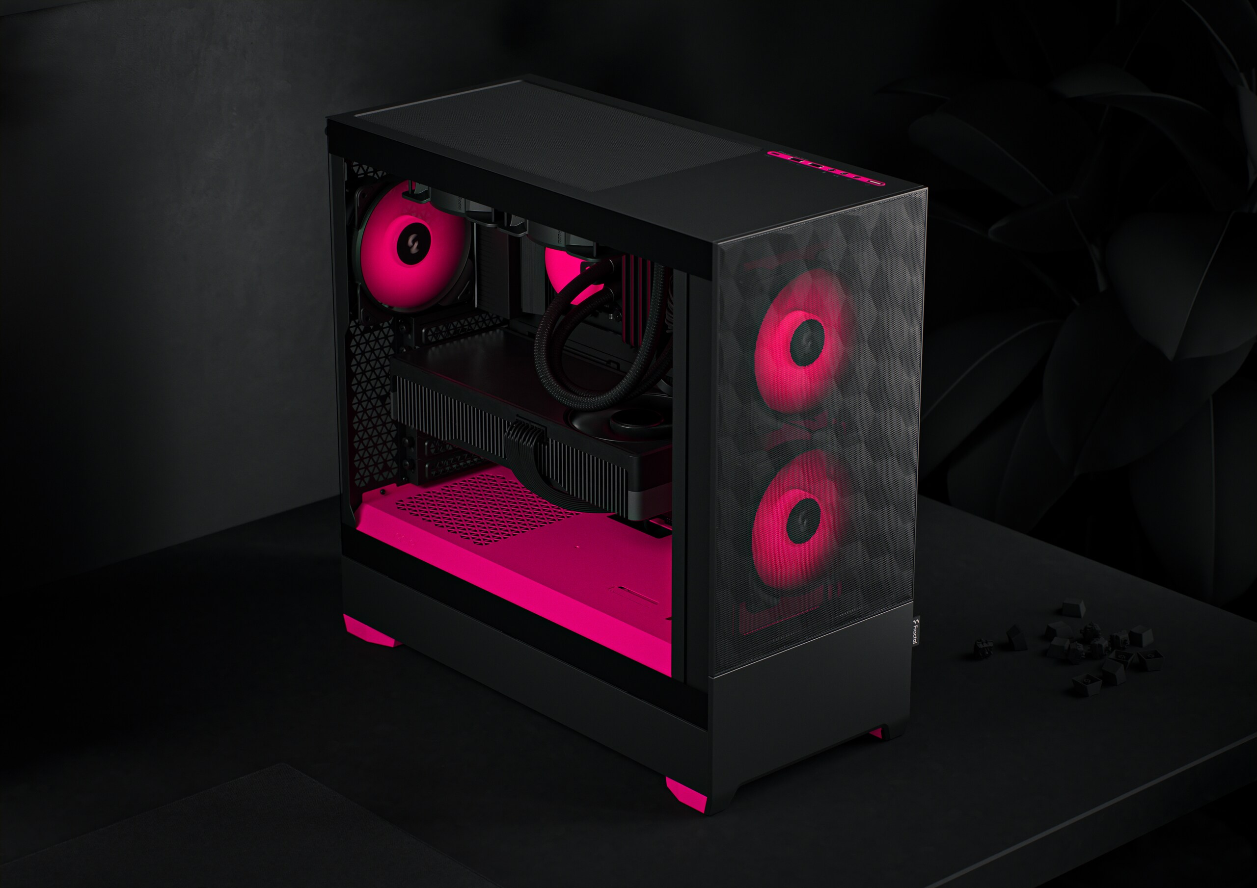 Fractal Design Pop Air RGB Magenta Core Seitenfenster ATX Gaming Gehäuse Blau