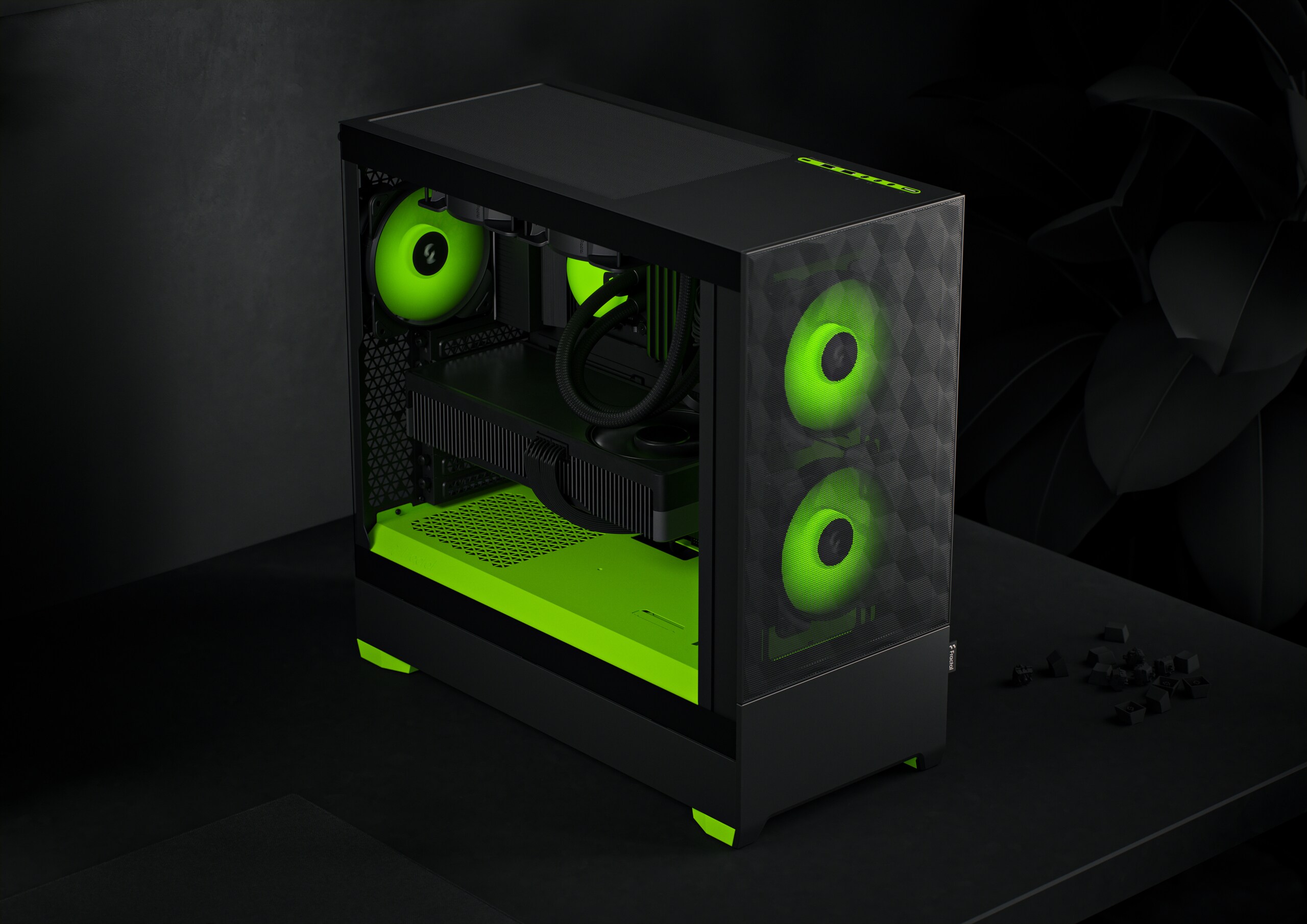 Fractal Design Pop Air RGB Green Core Seitenfenster ATX Gaming Gehäuse Grün