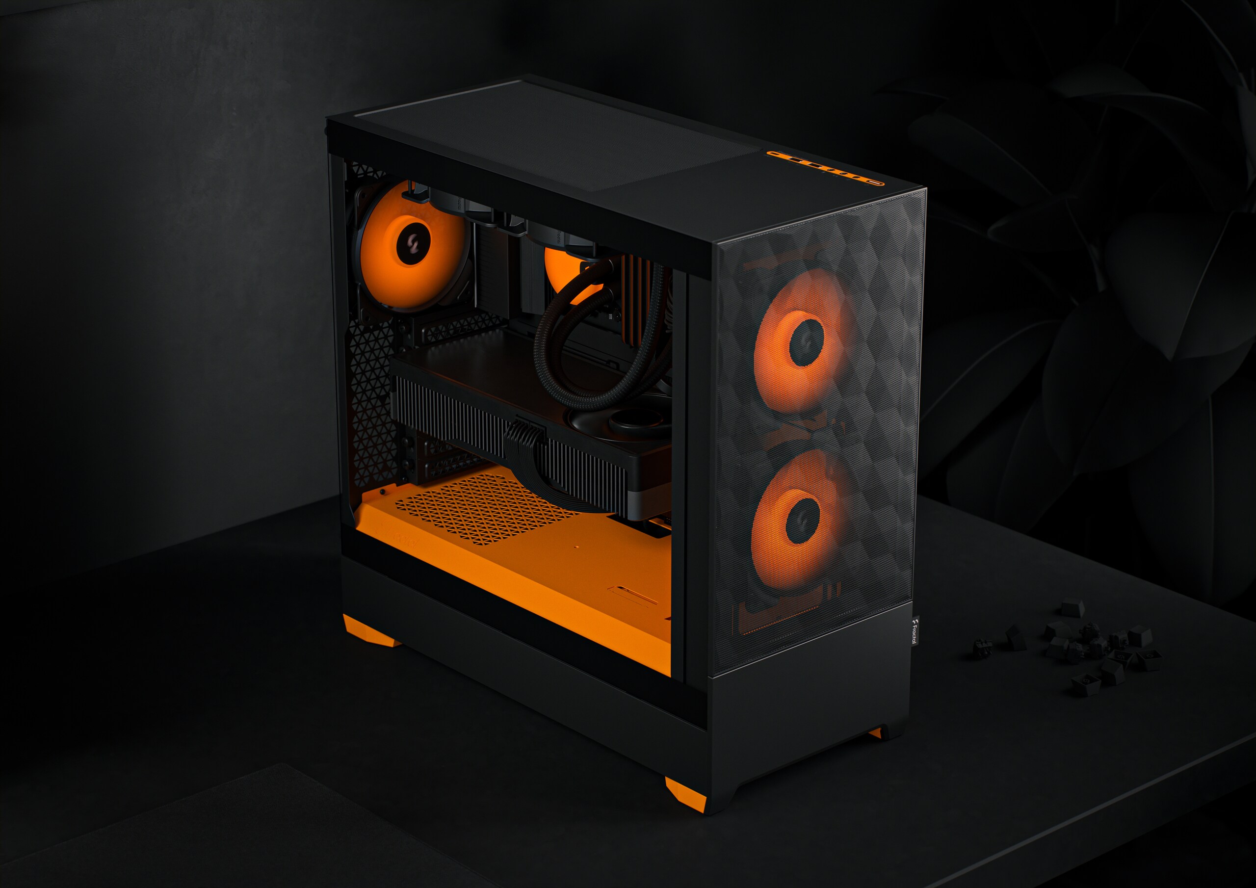 Fractal Design Pop Air RGB Orange Core Seitenfenster ATX Gaming Gehäuse Orange