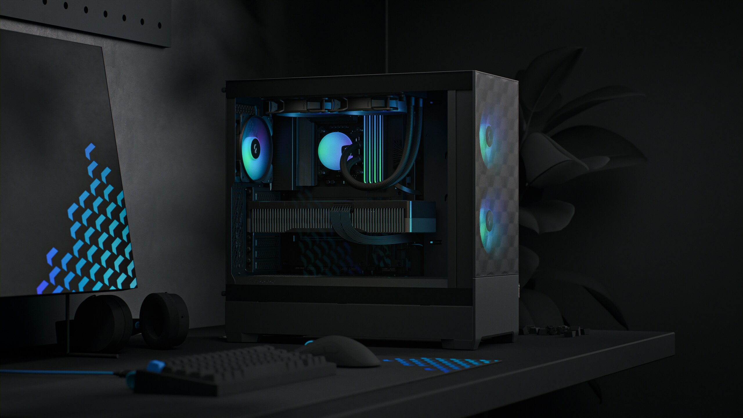 Fractal Design Pop Air RGB Black mit Seitenfenster ATX Gaming Gehäuse Schwarz