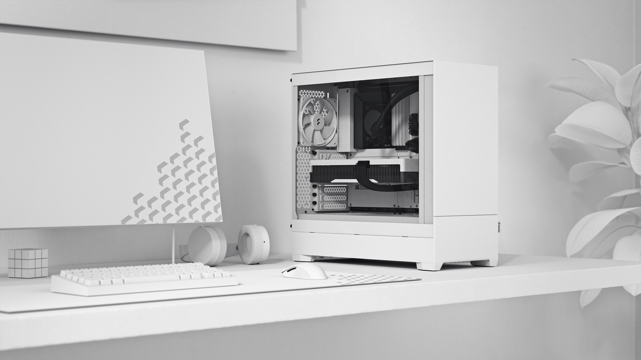 Fractal Design Pop Silent White mit Seitenfenster ATX Gaming Gehäuse Weiß