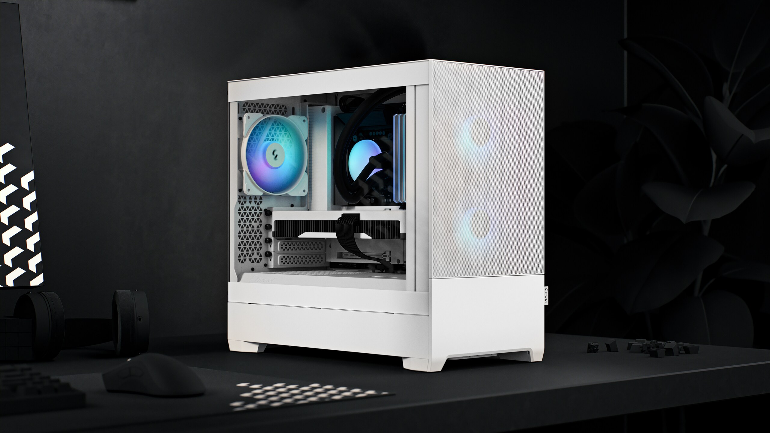 Fractal Design Pop Mini Air RGB White mit Fenster mATX/mITX Gaming Gehäuse Weiß