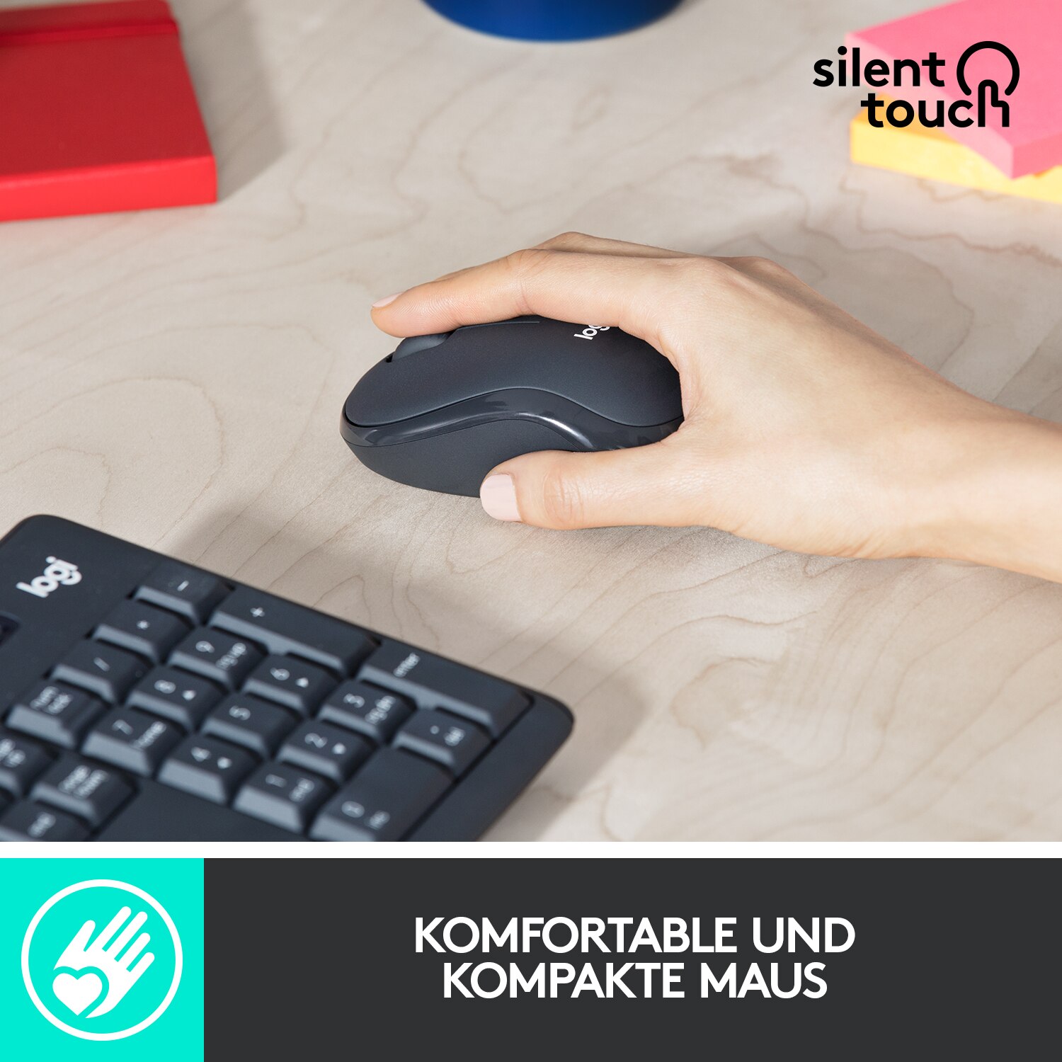 Logitech MK295 Silent Kabellose Maus-Tastaturkombination