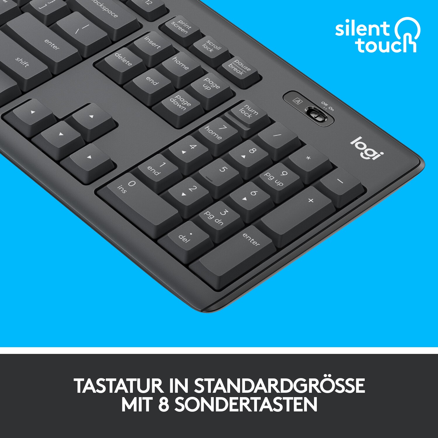 Logitech MK295 Silent Kabellose Maus-Tastaturkombination