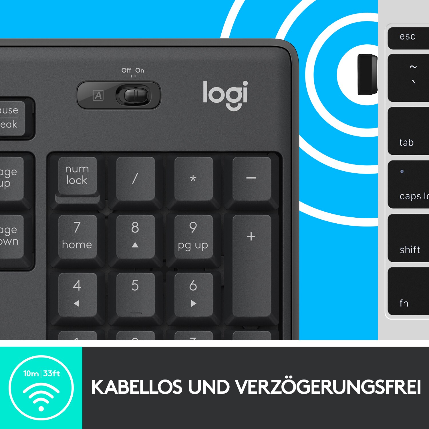 Logitech MK295 Silent Kabellose Maus-Tastaturkombination