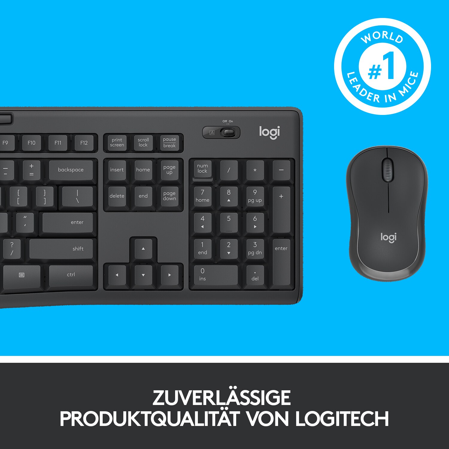 Logitech MK295 Silent Kabellose Maus-Tastaturkombination