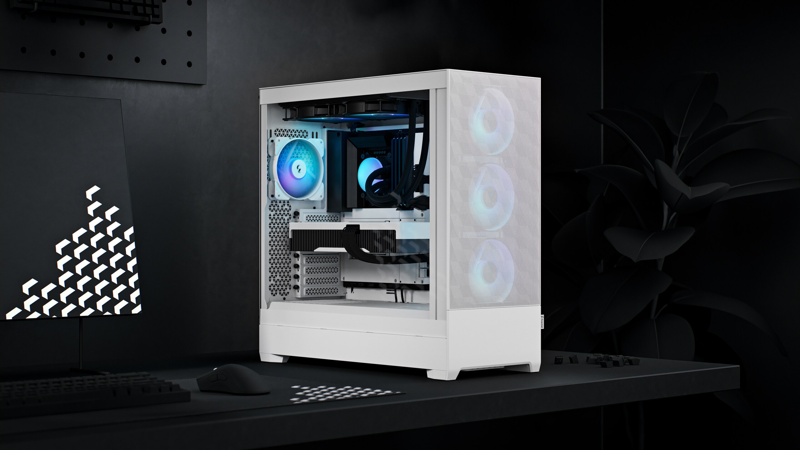 Fractal Design Pop XL Air RGB White mit Seitenfenster ATX Gaming Gehäuse Weiß