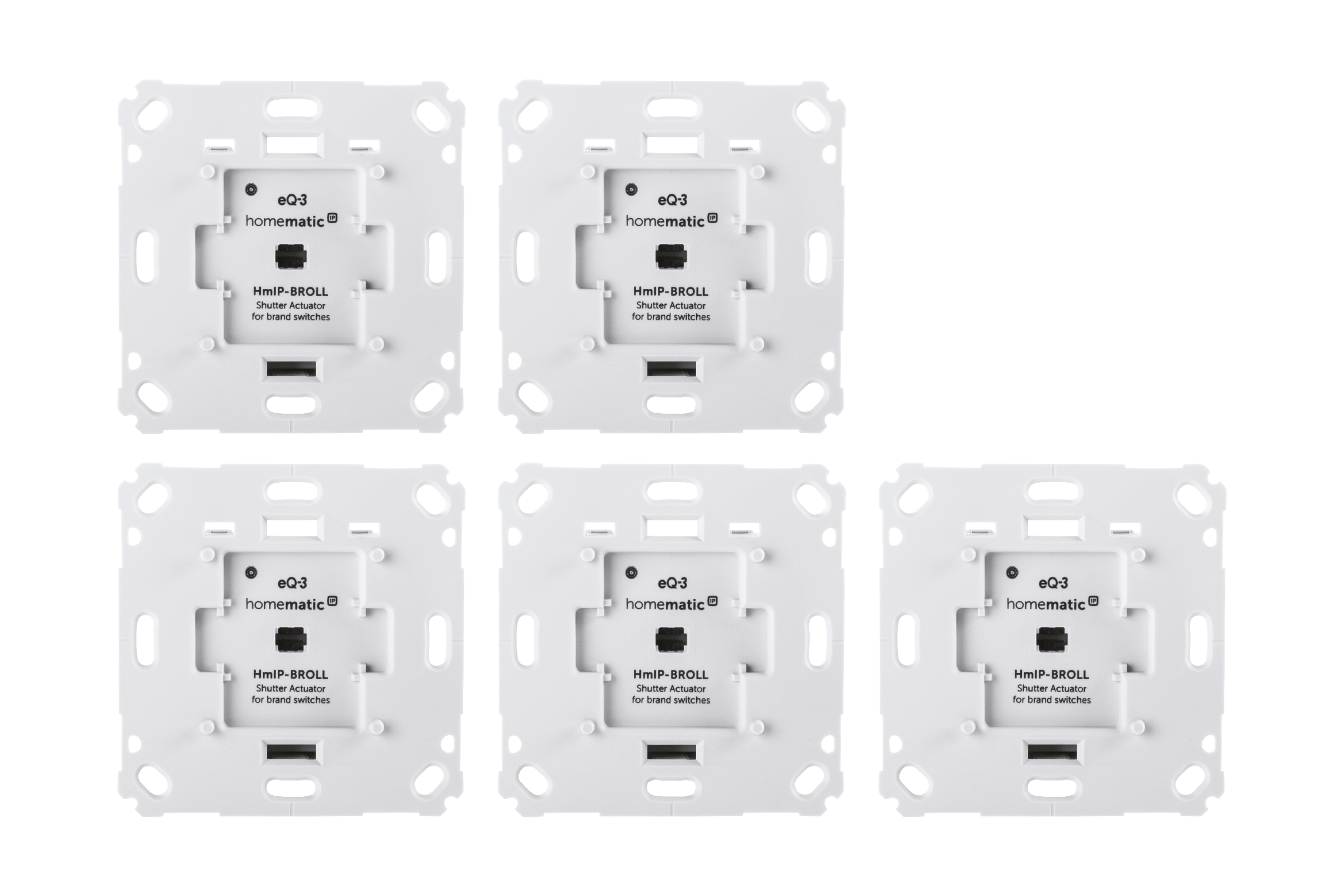 Homematic IP Rollladenaktor für Markenschalter - Unterputz HmIP-BROLL, 5er Pack