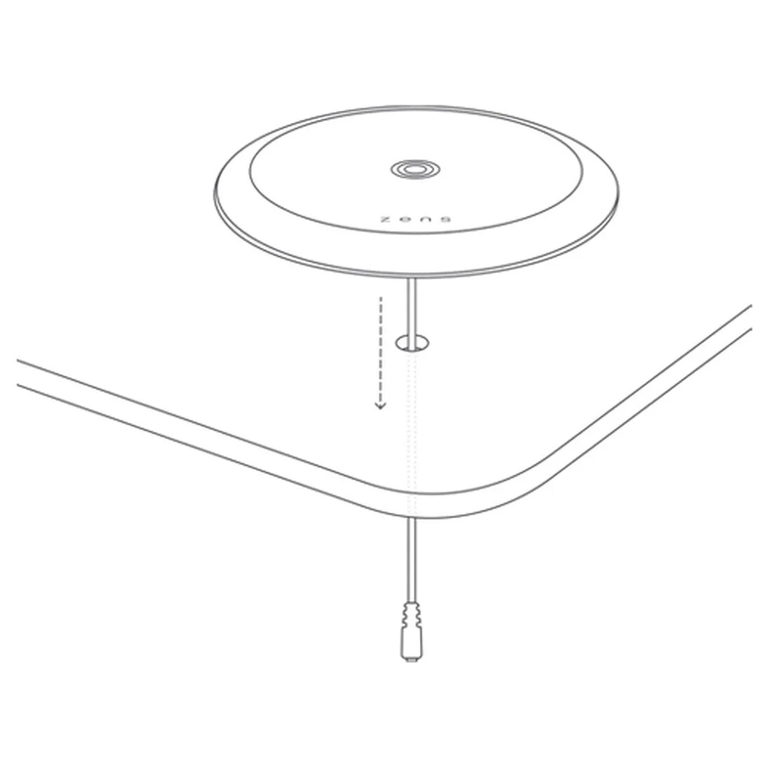 Zens Core Series DIY Built-in Single Charger 10W weiß