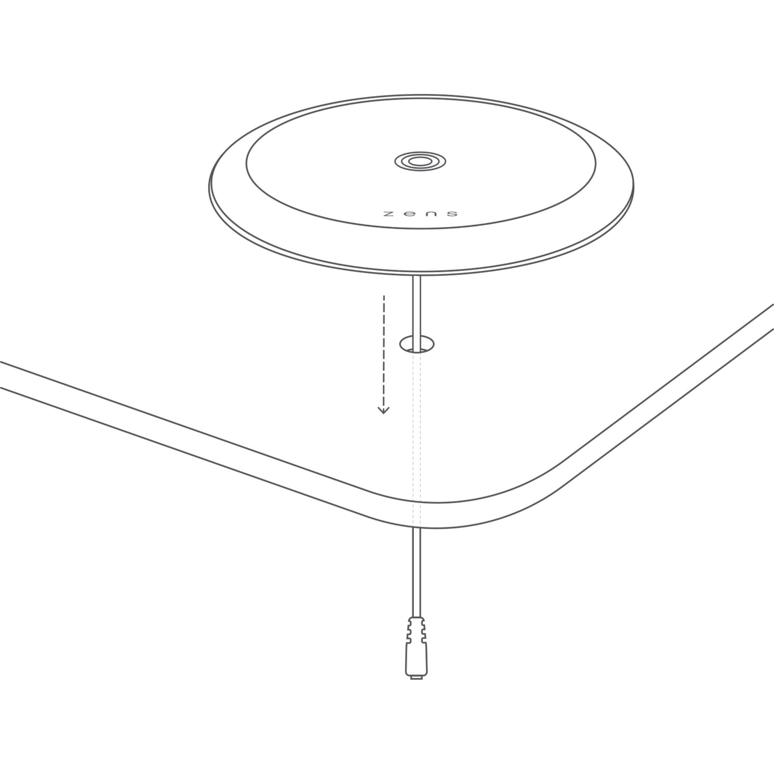 Zens Core Series DIY Built-in Single Charger 15W weiß