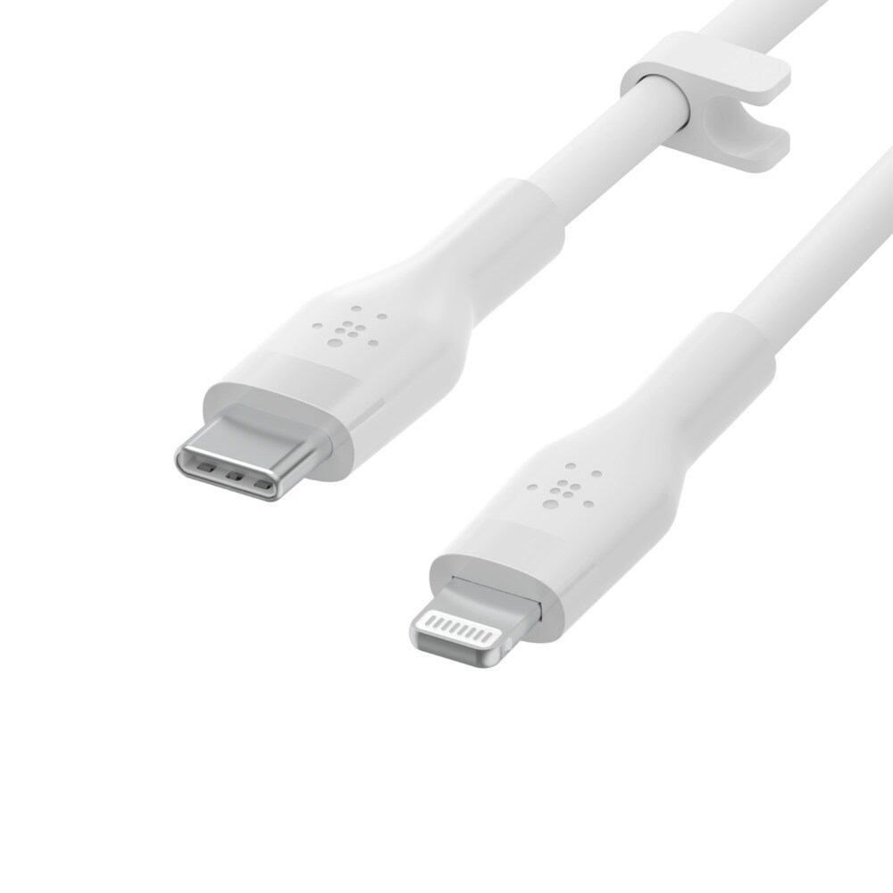 Belkin Flex Lightning/ USB-C Kabel mfi zertifiziert 2m weiß