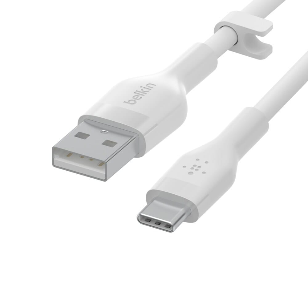 Belkin Flex USB-A/ USB-C Silikon Kabel 1m weiß