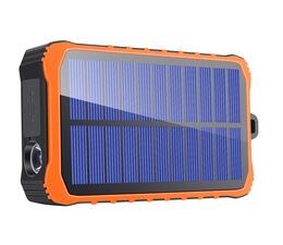 4smarts Solar Powerbank Prepper 12000mAh schwarz/ orange