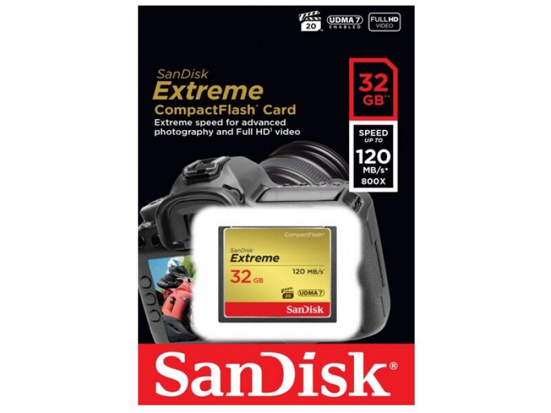 SanDisk Extreme 32 GB CompactFlash Speicherkarte bis zu 120 MB/s