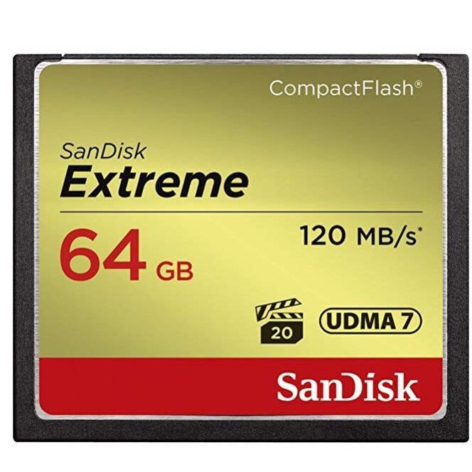 SanDisk Extreme 64 GB CompactFlash Speicherkarte bis zu 120 MB/s