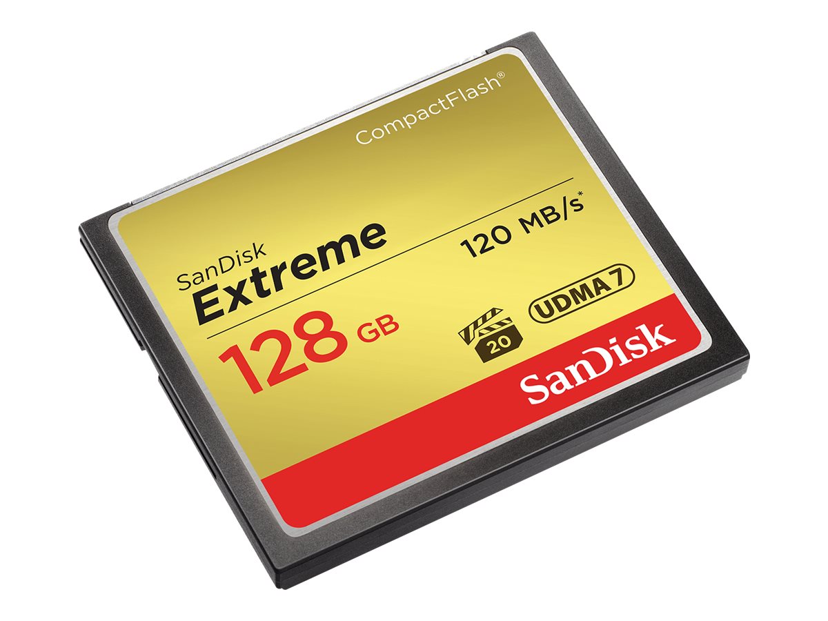 SanDisk Extreme 128 GB CompactFlash Speicherkarte bis zu 120 MB/s