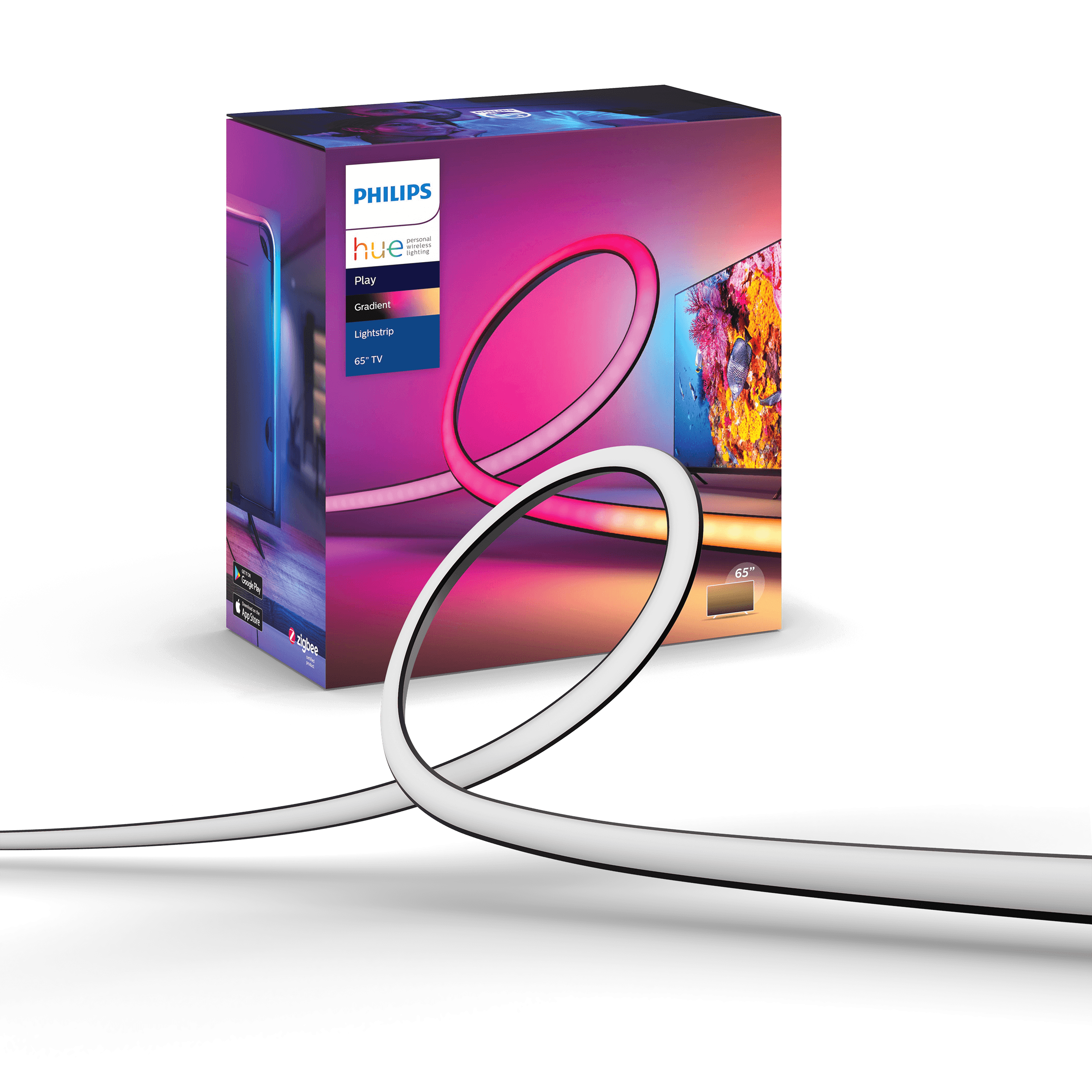 Philips Hue Play HDMI Sync Box + Gradient Lightstrip 65 Zoll Gaming Bundle