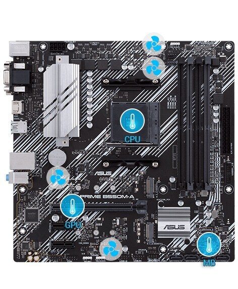 ASUS Prime B550M-A mATX Mainboard Sockel AM4 M.2/USB3.2/HDMI/DVI/VGA