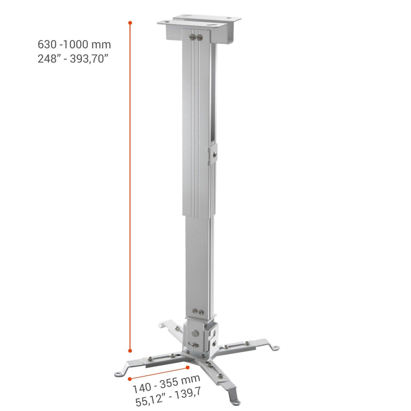 Celexon Universal MultiCel 63100W Deckenhalterung 100 cm bis 25 kg - weiss