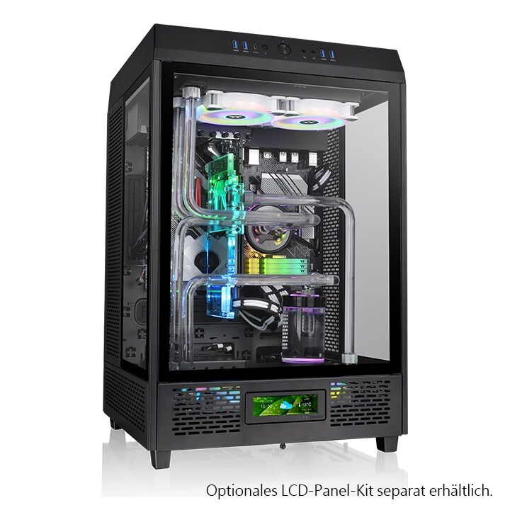 Thermaltake The Tower 500 Black Midi-Tower ATX Gehäuse schwarz, Sichtfenster