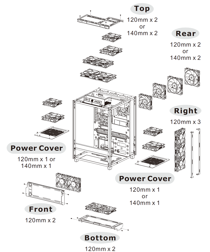 Thermaltake The Tower 500 Black Midi-Tower ATX Gehäuse schwarz, Sichtfenster