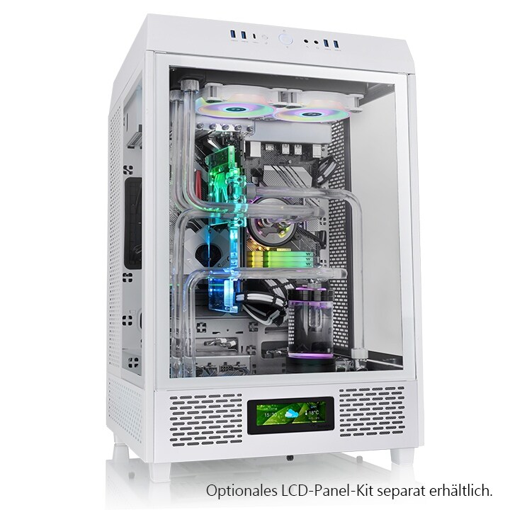 Thermaltake The Tower 500 Snow White Midi-Tower ATX Gehäuse weiß, Sichtfenste