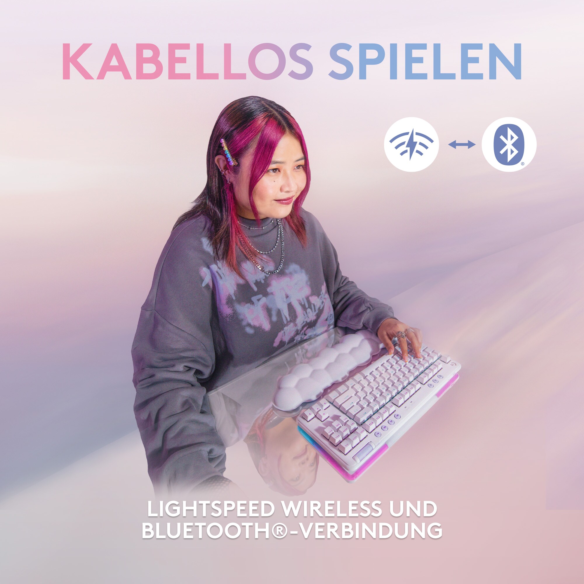 Logitech G715 LIGHTSPEED Kabellose RGB Gaming Tastatur Weiß