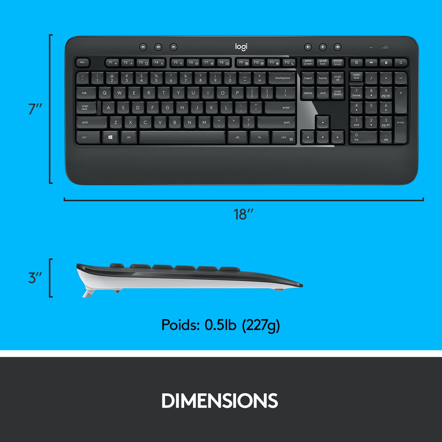 Logitech MK540 Advanced Kabellose Maus-Tastaturkombination franz. Layout