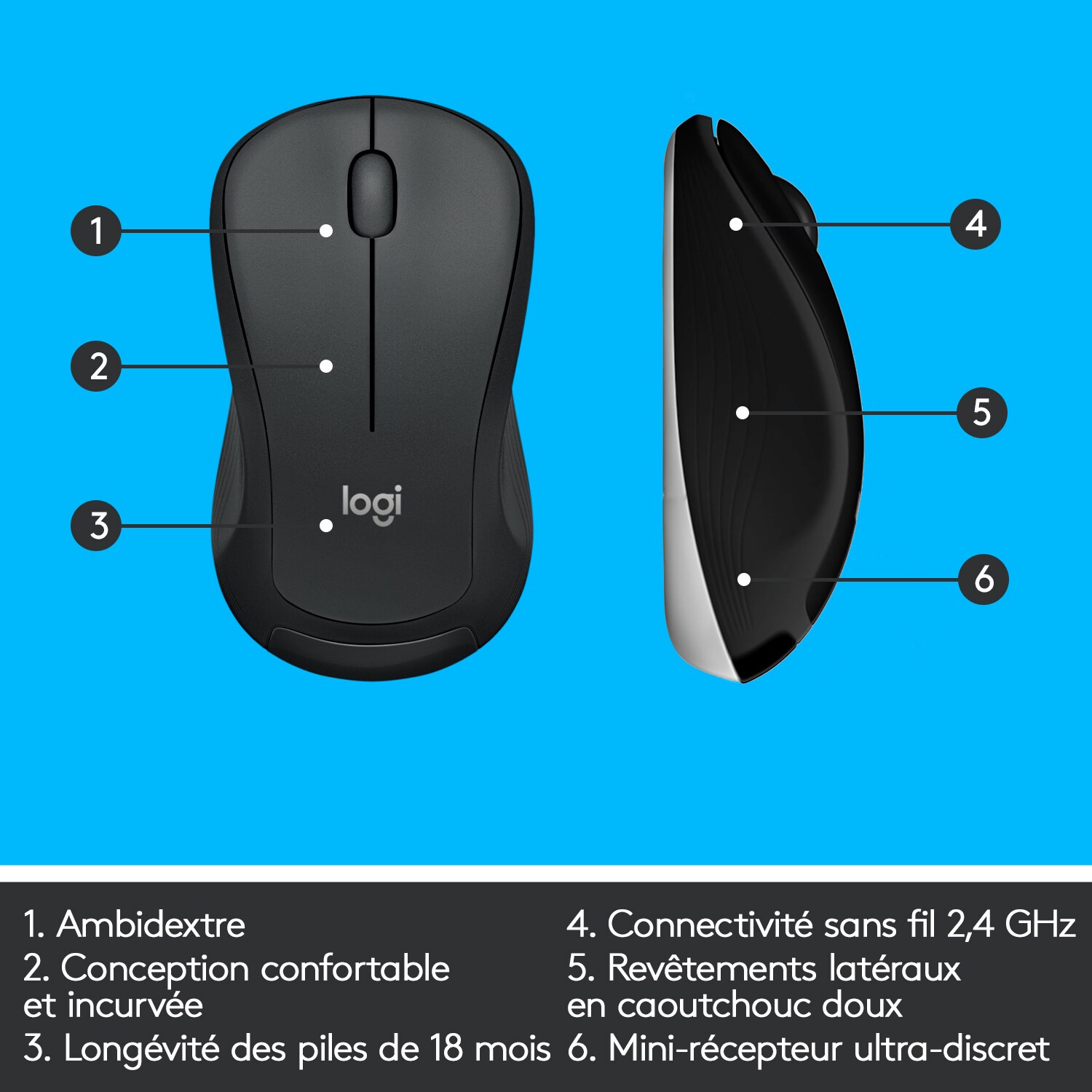 Logitech MK540 Advanced Kabellose Maus-Tastaturkombination franz. Layout