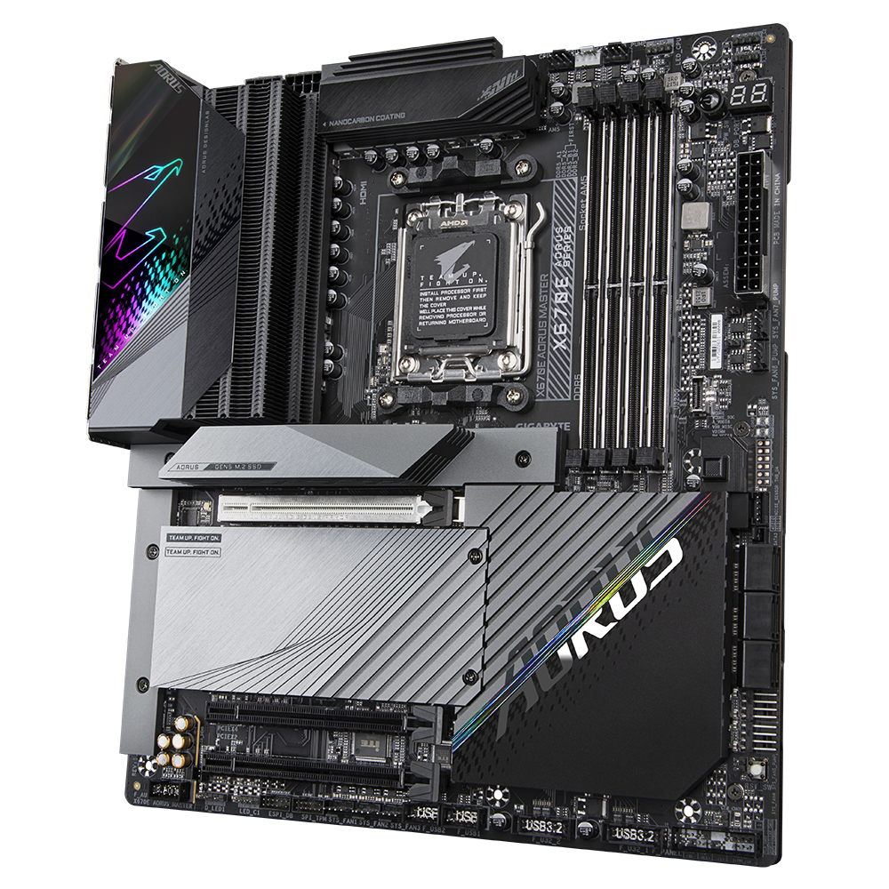 GIGABYTE X670E AORUS MASTER ATX Mainboard Sockel AM5 DP/HDMI/USB-C/5xM.2/WIFI6E