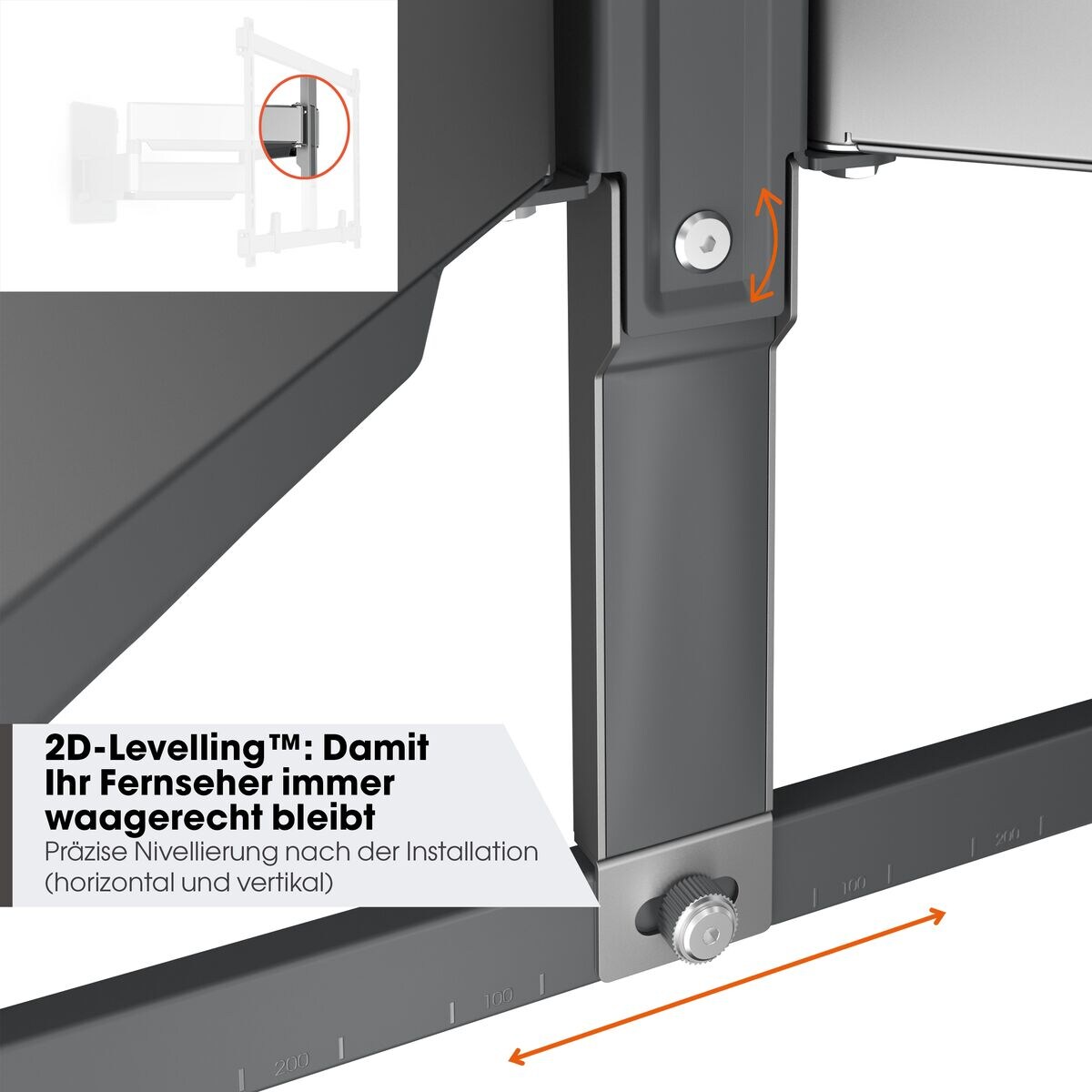 Vogels Wandhalterung SCHWENKEN TVM 5855 VESA 200x200 bis 600x400 mm schwarz