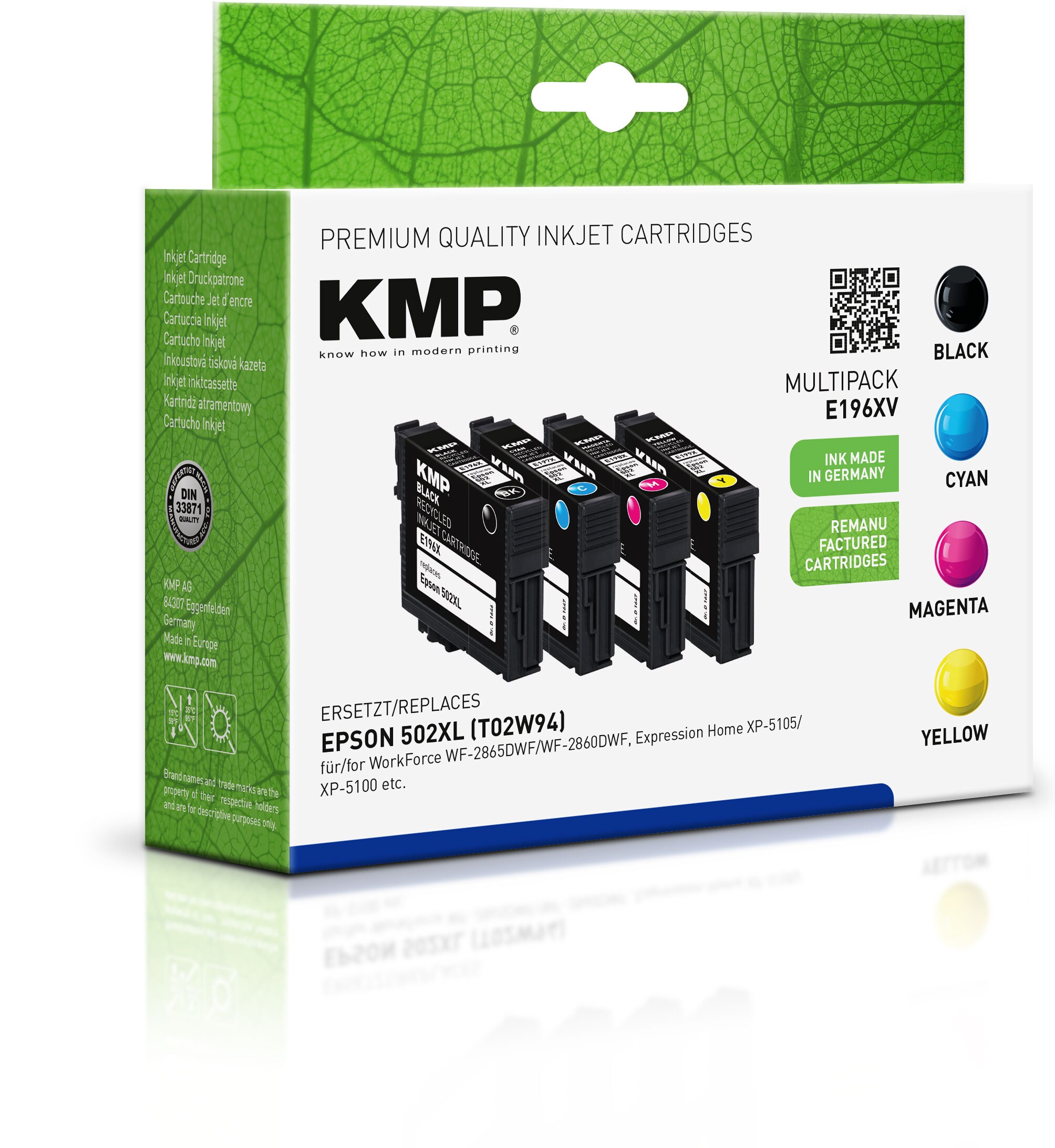 KMP Tintenpatronen Multipack ersetzt Epson 502XL (T02W64)