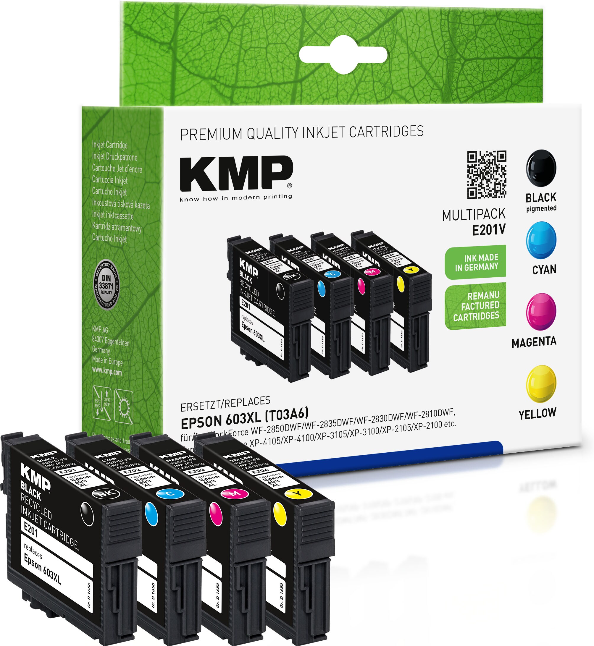 KMP Tintenpatronen Multipack ersetzt Epson 603XL (T03A64010)