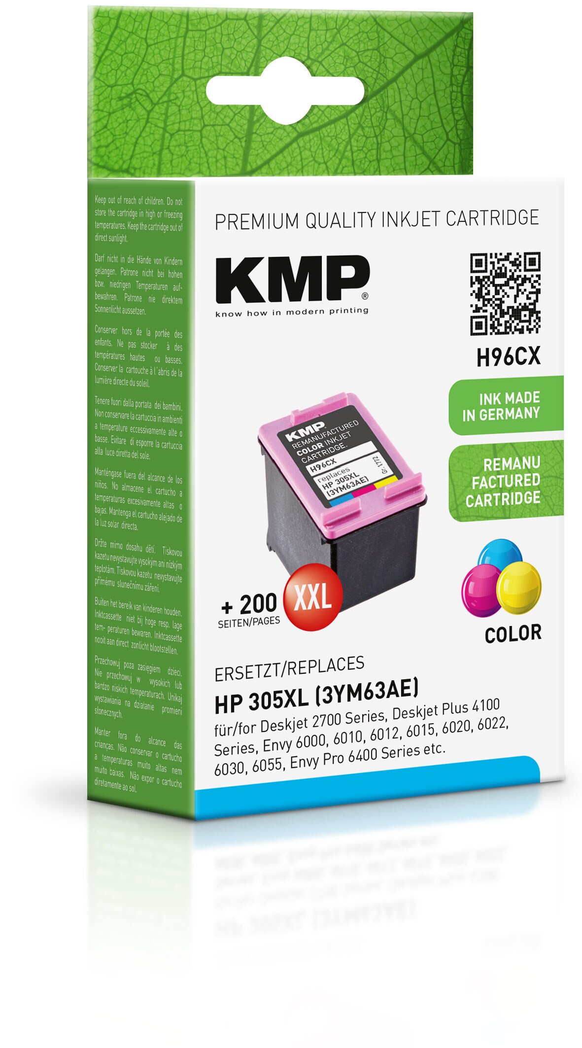 KMP Tintenpatronen Farbig ersetzt HP HP305XL (3YM63AE)