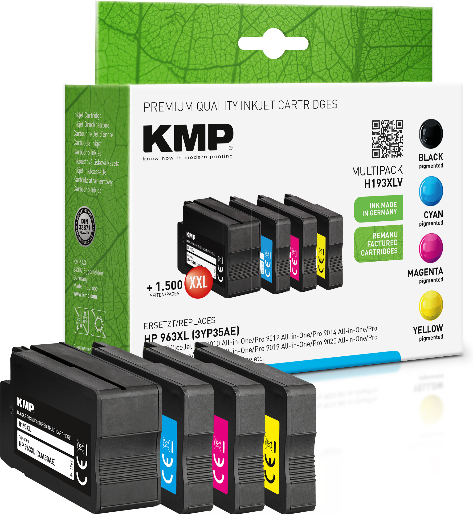 KMP Tintenpatronen Multipack ersetzt HP HP963XL (3YP35AE)