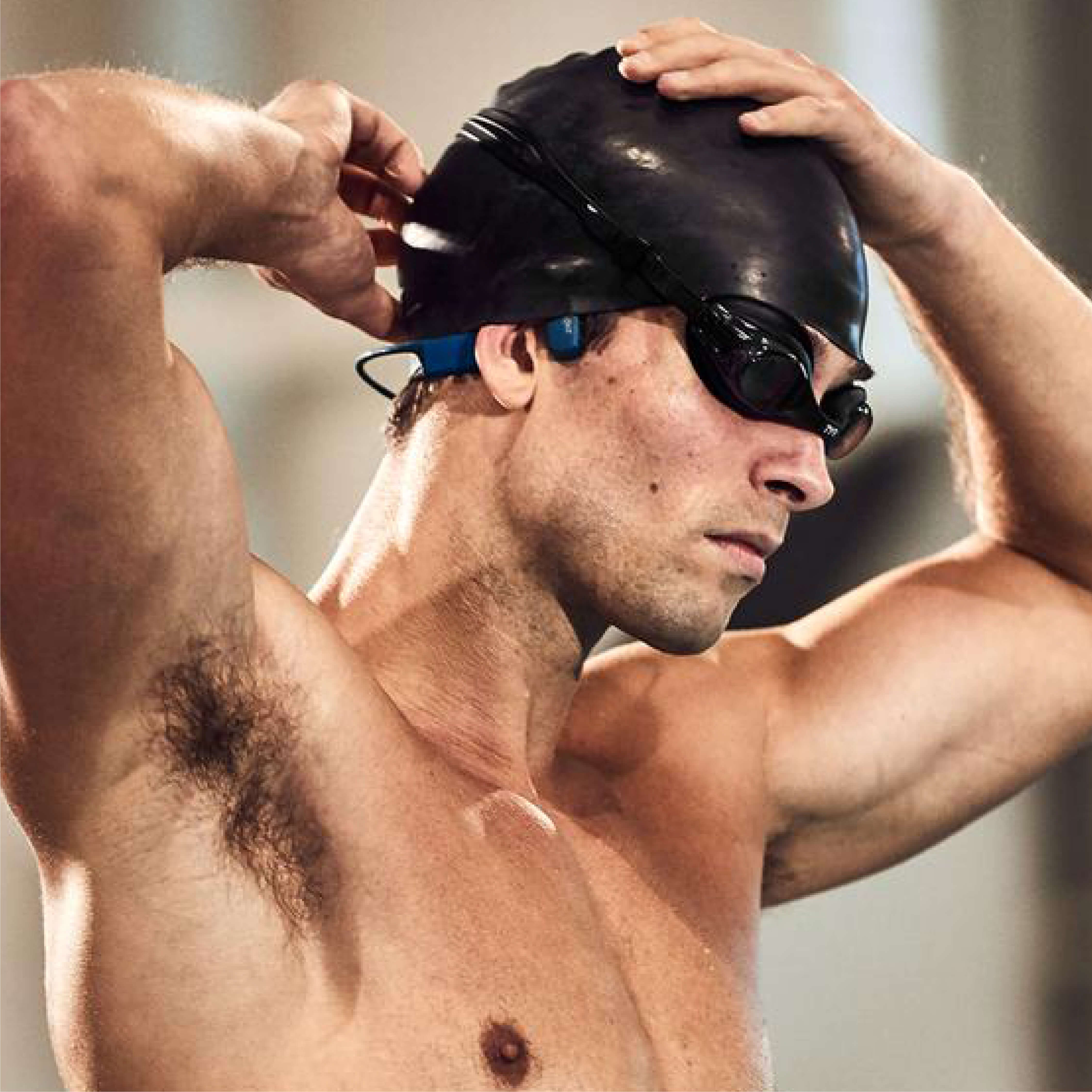 Shokz OpenSwim MP3 Kopfhörer blau