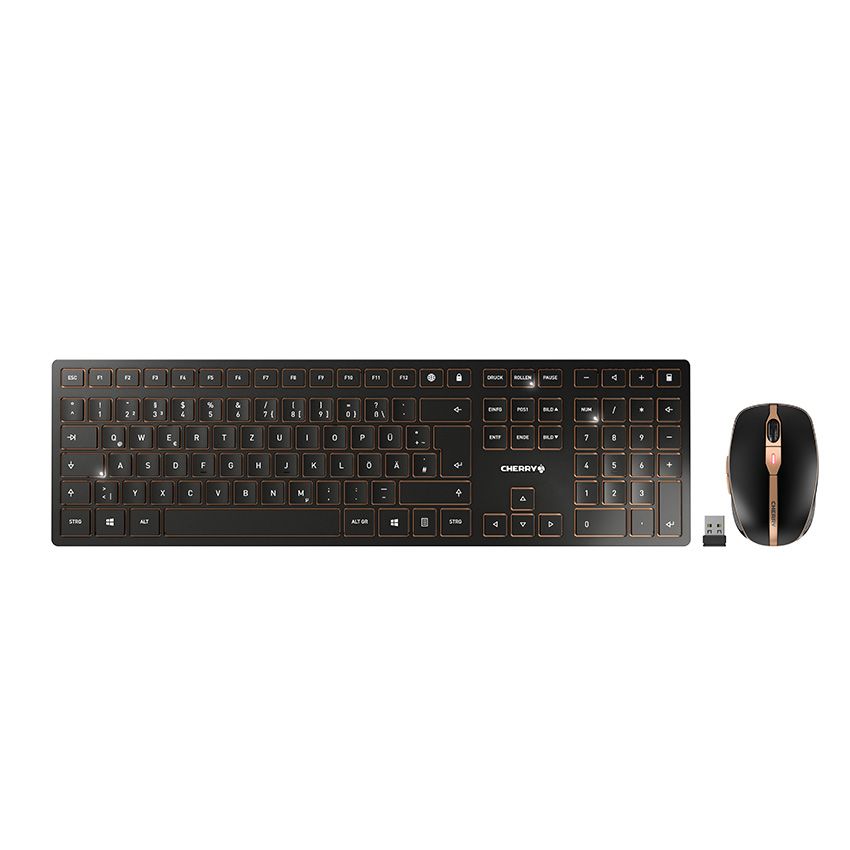 Cherry DW 9000 SLIM Kabellose Maus-Tastaturkombination schwarz