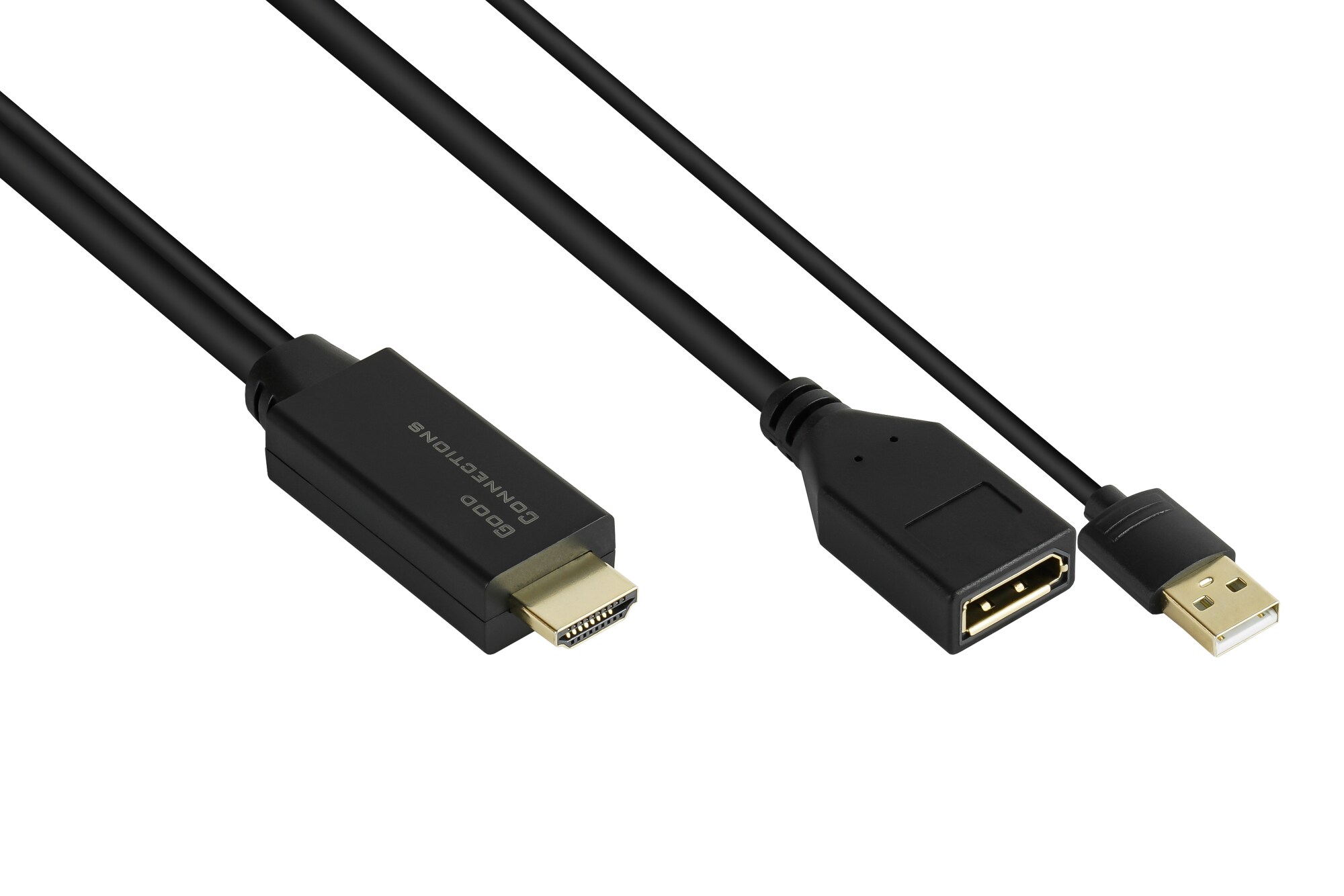 Good Connections Adapter HDMI 2.0b St an DisplayPort 1.2 Bu 4K @60Hz 0,3m