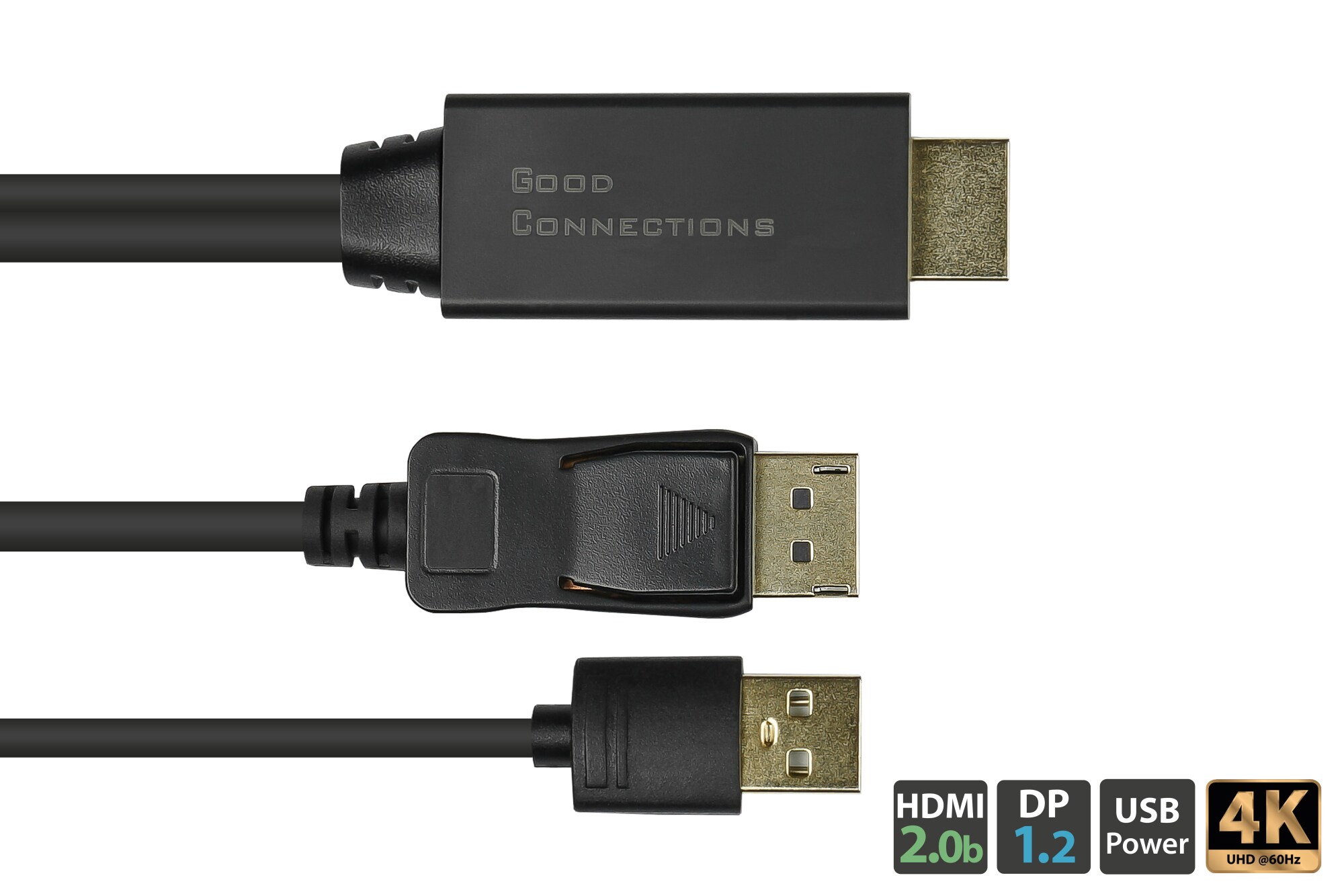 Good Connections Adapterkabel HDMI 2.0b St an DisplayPort 1.2 St 4K @60Hz 1m