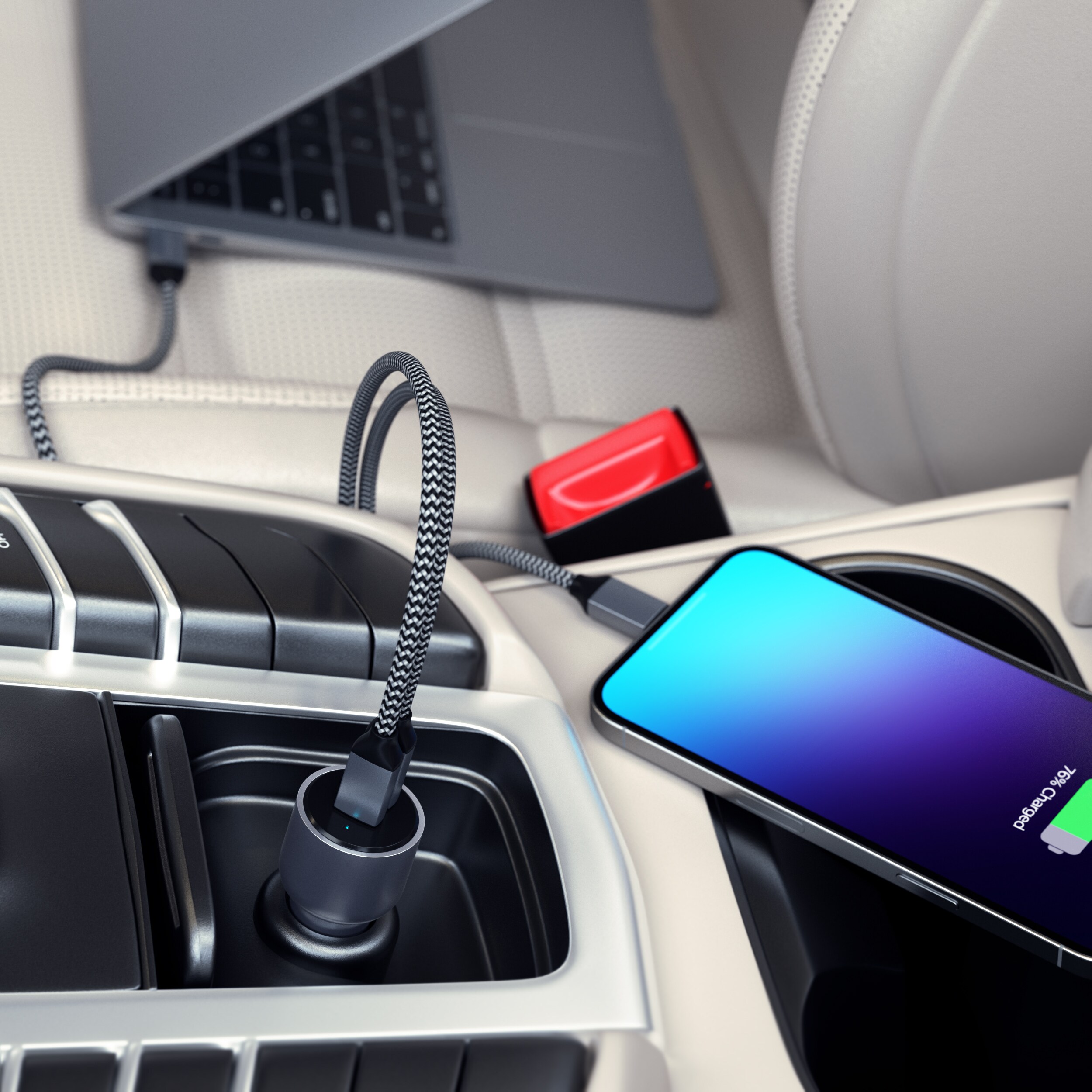 Satechi 40W Dual USB-C PD Car Charger Space Grau