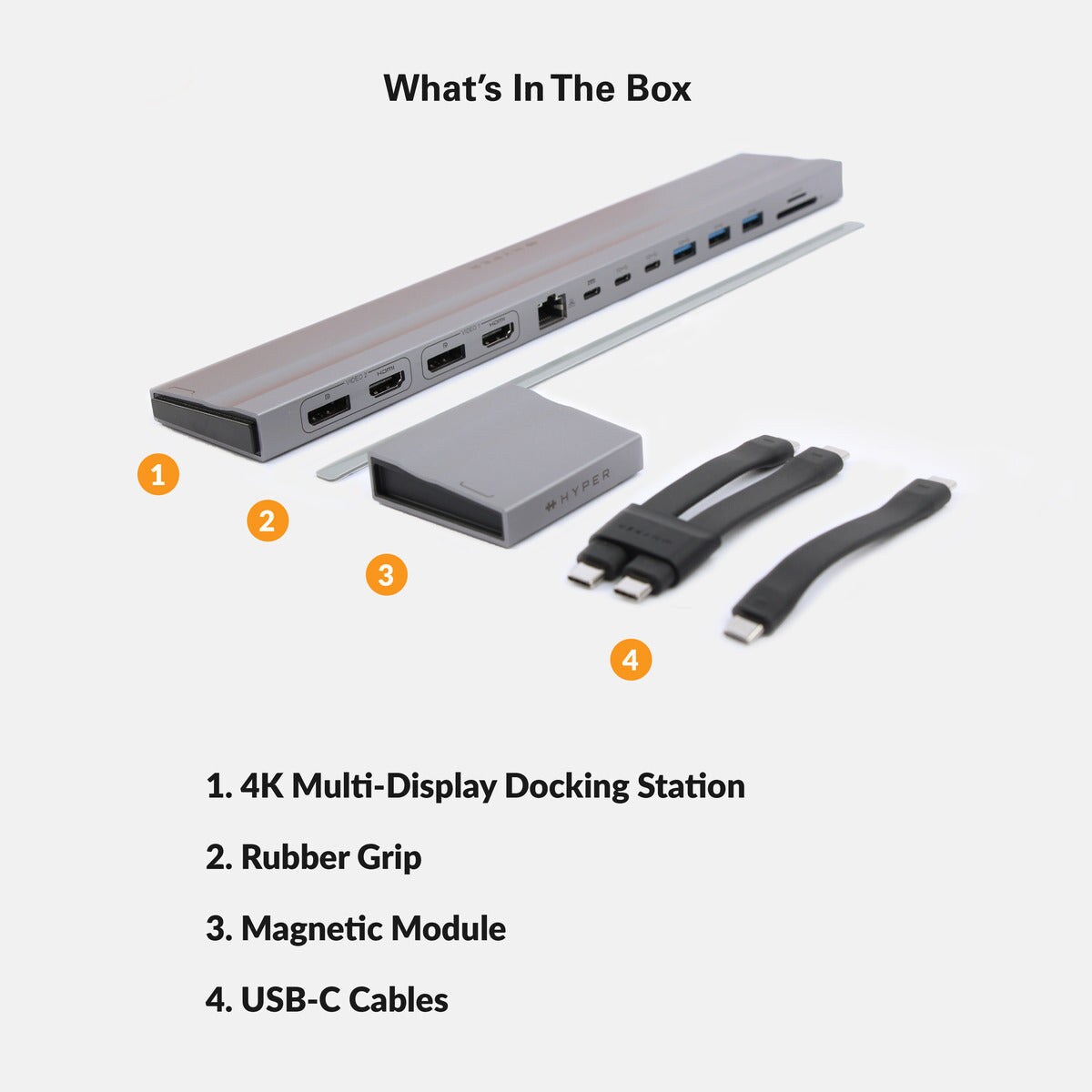 Hyper Drive 4K Ｍulti-Display Docking Station für 13"-16" MacBooks