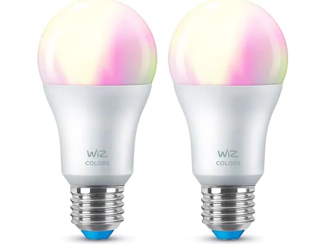 WiZ Smarte Lampe mit bis zu 16 Millionen Farbe, Standardform (60W) 2er Pack