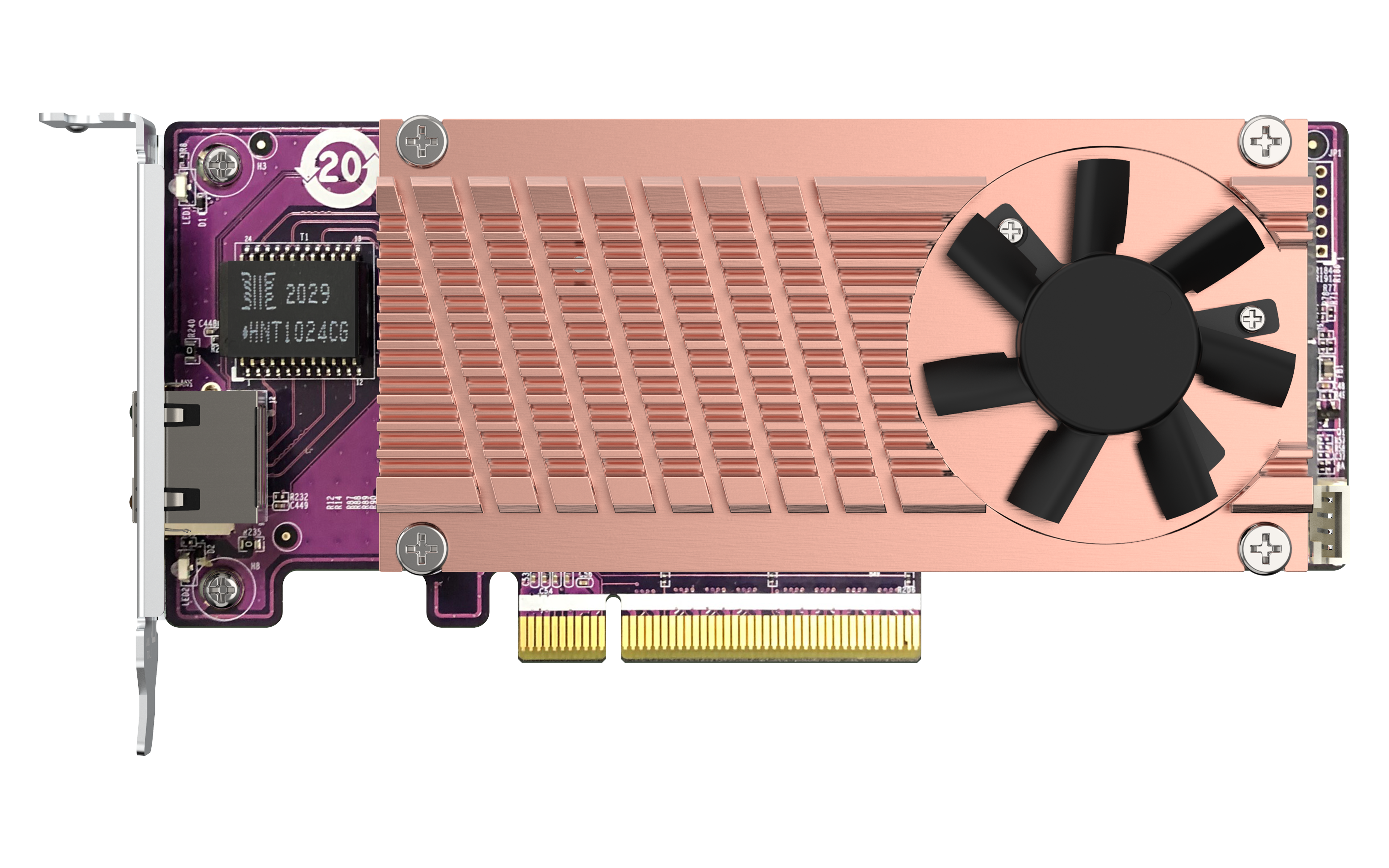 QNAP QM2-2P10G1TB 2 x PCIe Gen3 NVMe SSD &amp; 1 x 10GbE Port Erweiterungskarte