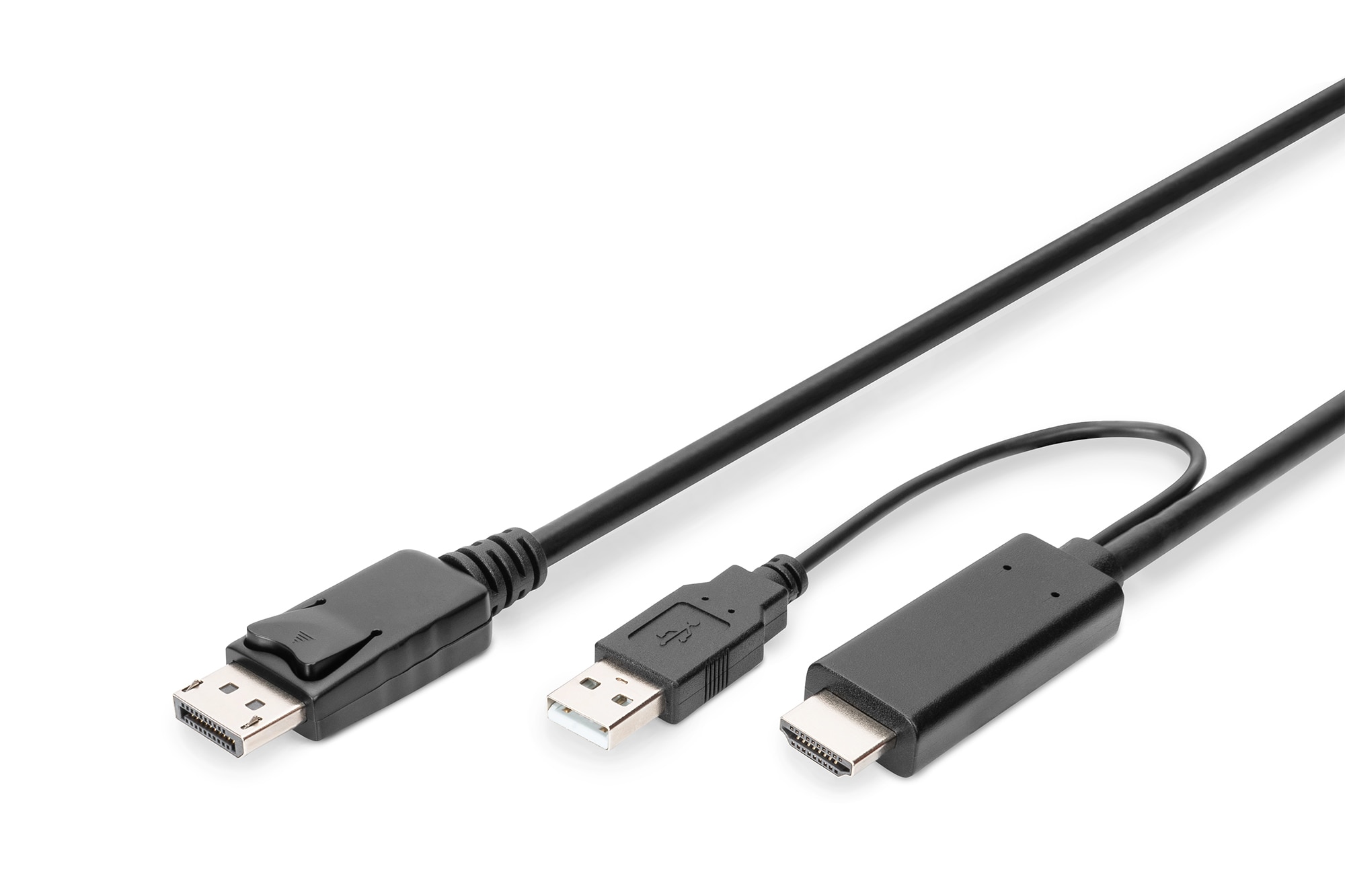 DIGITUS Adapterkabel HDMI auf DisplayPort,4K@30Hz externe Stromquelle, 2m