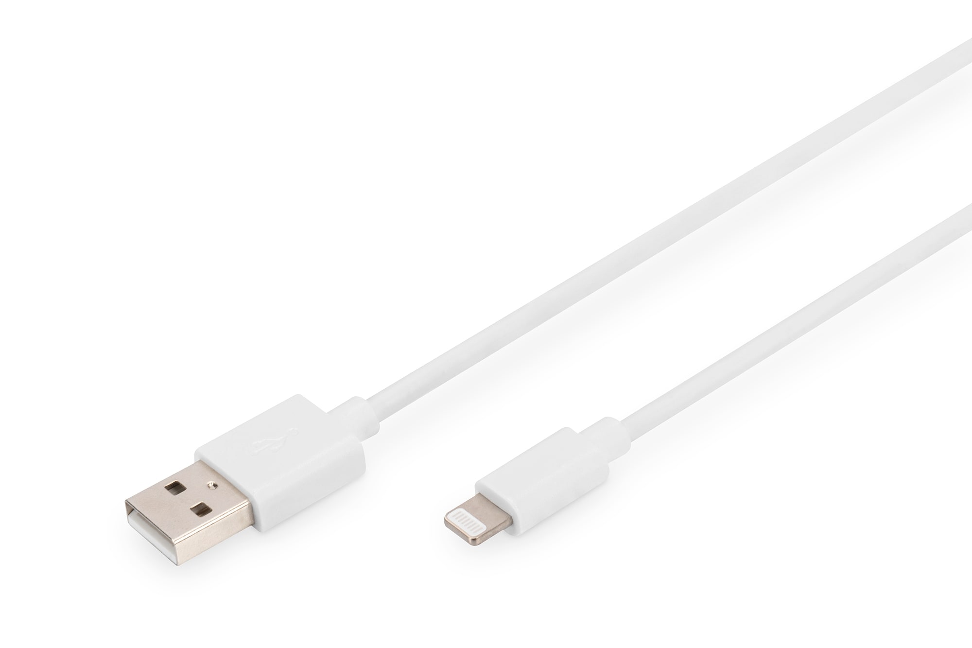 DIGITUS Daten und Ladekabel USB-A zu Lightning, 2m, weiß