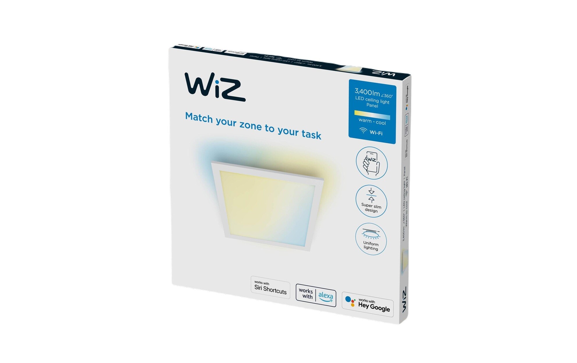 WiZ Panel Deckenleuchte Quadratisch Tunable White 3400lm Weiß Einzelpack