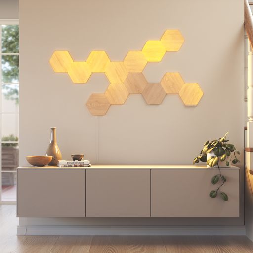 Nanoleaf Elements Wood Look Hexagons Starter Kit – 13PK